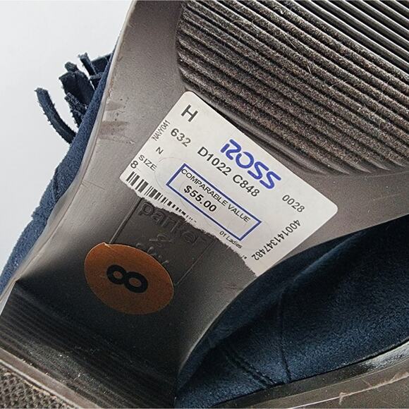 Parker & Sky Blue Suede Ankle Boots Women's Size 8 - Picture 10 of 10